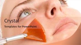  Presentation with acid - Beautiful PPT layouts featuring retinol and fruit acid backdrop and a coral colored foreground