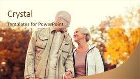  Presentation with family tourism - Slide deck with retire familile - family age tourism travel background and a white colored foreground