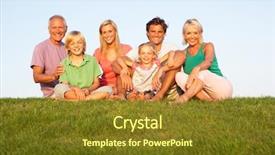  Presentation with children parents - PPT layouts consisting of retire familile - family with parents children background and a tawny brown colored foreground