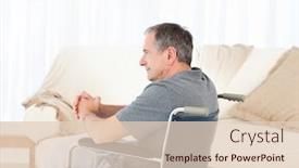  Presentation with wheelchair - Amazing presentation theme having retired man in his wheelchair at home backdrop and a lemonade colored foreground