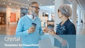  Presentation with time - Presentation with retired-people-spending-time and a light blue colored foreground