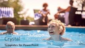  Presentation with active seniors senior couple - Slides with retired-senior-couple-relaxing background and a  colored foreground