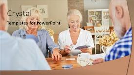  Presentation with nursing - Theme having retired-seniors-playing-cards background and a coral colored foreground