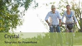  Presentation with bicycles - Theme with  background and a  colored foreground