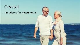  Presentation with family tourism - PPT layouts enhanced with retirement - family age travel tourism background and a light blue colored foreground