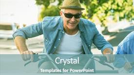  Presentation with happy retirement - PPT layouts with retirement - happy mature couple going background and a seafoam green colored foreground