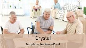  Presentation with senior care - Amazing presentation theme having retirement - senior people playing lotto backdrop and a lemonade colored foreground