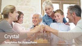 Presentation with romantic birthday couple celebrate - Cool new presentation design with retirement celebration - family celebrating grandfather birthday together backdrop and a coral colored foreground