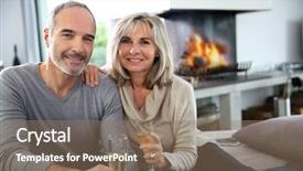  Presentation with retirement celebration - Beautiful slide deck featuring little girl feeding a swarm backdrop and a gray colored foreground