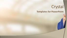  Presentation with school building - Beautiful PPT theme featuring retirement ceremony - banner of happy senior adult backdrop and a  colored foreground