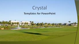  Presentation with retirement golf - Amazing presentation theme having luxurious apartment building florida - retirement community condos backdrop and a light blue colored foreground