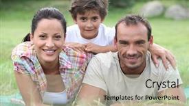  Presentation with parents - PPT layouts consisting of retirement exit - parents and son lying background and a  colored foreground