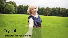  Presentation with aged - PPT theme featuring retirement invitation - follow me portrait of lovely background and a gold colored foreground