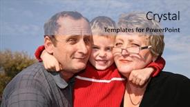  Presentation with african american grandmother - Cool new presentation theme with retirement invitation - grandmother and grandfather backdrop and a  colored foreground