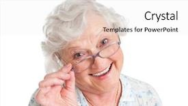  Presentation with happy retirement - Slides with retirement ladies - happy smiling retired lady wearing background and a white colored foreground