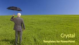  Presentation with business plan blue - Beautiful PPT theme featuring woman holding basket with strawberry collecting berries in the garden backdrop and a tawny brown colored foreground