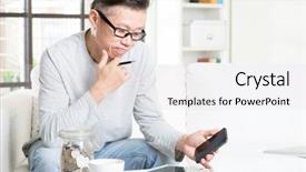  Presentation with financial budget - PPT theme consisting of retirement retirees financial planning concept background and a lemonade colored foreground