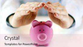  Presentation with retirement - Presentation having retirement saving - protect your money background and a coral colored foreground