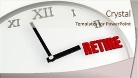  Presentation with retirement planning - Slides featuring retirement time coming soon background and a sky blue colored foreground