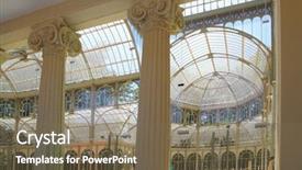  Presentation with crystal - Cool new slides with retiro park glass crystal palace backdrop and a violet colored foreground