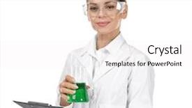  Presentation with silver fern black white flag - Amazing PPT theme having retorts - female scientist with clipboard backdrop and a white colored foreground