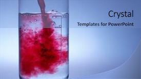  Presentation with glassware - Colorful slides enhanced with inorganic - laboratory glassware backdrop and a light blue colored foreground