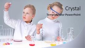  Presentation with substance - Cool new presentation theme with retorts - little girl working with new backdrop and a light gray colored foreground