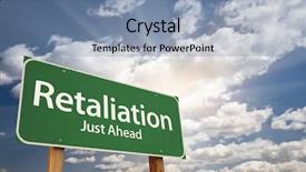  Presentation with forest road green - Cool new PPT theme with retorts - retaliation green road sign backdrop and a light blue colored foreground