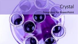  Presentation with test tubes - PPT layouts having inorganic - test tubes with samples top background and a light blue colored foreground