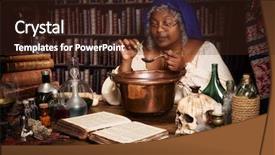  Presentation with smoking - Beautiful presentation theme featuring retorts - vintage alchemist adding herbs backdrop and a tawny brown colored foreground