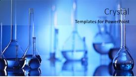  Presentation with test tube laboratory - PPT theme with retort-flask-dropper-test-tube and a  colored foreground