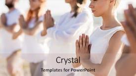  Presentation with retreat - PPT layouts featuring retreat - fitness sport and healthy lifestyle background and a coral colored foreground