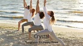  Presentation with retreat - Amazing slide set having retreat - fitness sport yoga and healthy backdrop and a coral colored foreground