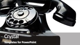  Presentation with old telephone - PPT theme having retro 1950 - old old landline telephone phone background and a  colored foreground