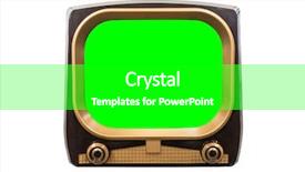  Presentation with green screen - Presentation theme with retro 1950s television isolated background and a shamrock green colored foreground