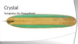  Presentation with retro - Beautiful slides featuring retro 60's surfboard isolated backdrop and a white colored foreground