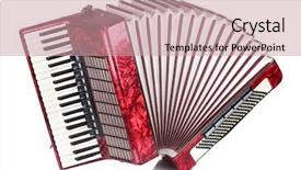 Presentation with accordion - Amazing slides having retro accordion isolated on white backdrop and a coral colored foreground