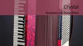  Presentation with accordion - Colorful presentation enhanced with retro-accordion-on-grey-background backdrop and a violet colored foreground
