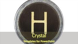  Presentation with vintage letter - Presentation theme having retro alphabet - vintage typewriter letter h isolated background and a tawny brown colored foreground