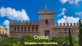  Presentation with architecture - Slides having retro architecture at valencia spain - travel background background and a tawny brown colored foreground