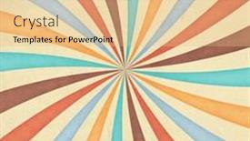  Presentation with vintage retro - PPT theme featuring retro-background-vintage-sun-rays background and a coral colored foreground