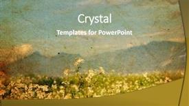  Presentation with flower vintage - Colorful slide deck enhanced with vintage flower paper background backdrop and a gray colored foreground