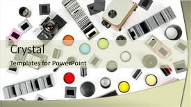  Presentation with projector - Presentation design featuring retro camera and slide projector background and a soft green colored foreground