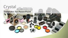  Presentation with projector - Theme enhanced with retro-camera-and-slide-projector background and a white colored foreground