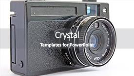  Presentation with 1940 - Presentation design having retro camera background and a gray colored foreground