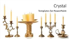  Presentation with white candles - Audience pleasing slides consisting of retro candlesticks with candles isolated backdrop and a white colored foreground