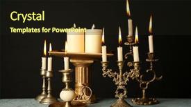  Presentation with black art - Slides consisting of retro candlesticks with candles background and a wine colored foreground