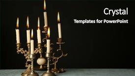  Presentation with retro - Audience pleasing slides consisting of retro candlesticks with candles backdrop and a black colored foreground