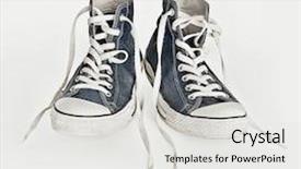  Presentation with canvas - PPT layouts featuring retro canvas shoes background and a  colored foreground