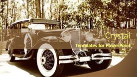  Presentation with retro - Slide deck consisting of retro-car-fragment background and a tawny brown colored foreground